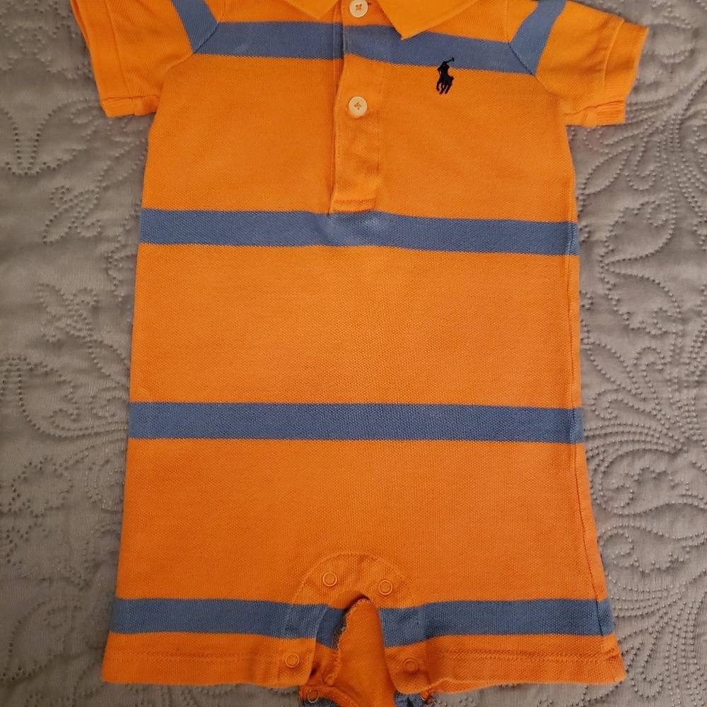 RALPH LAUREN Polo Onesie, 6 month